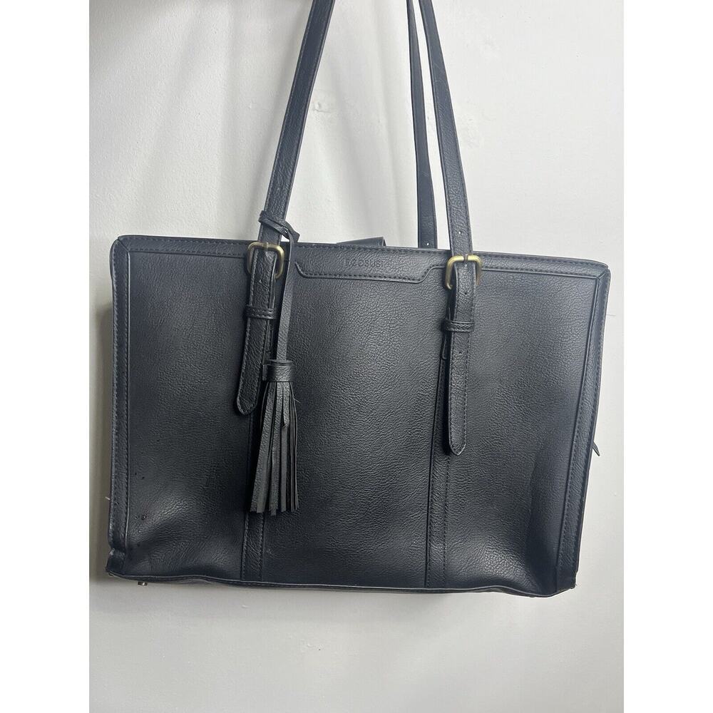 Ecosusi Crossbody Messenger Shoulder Purse Double Handles Faux Vegan Leather